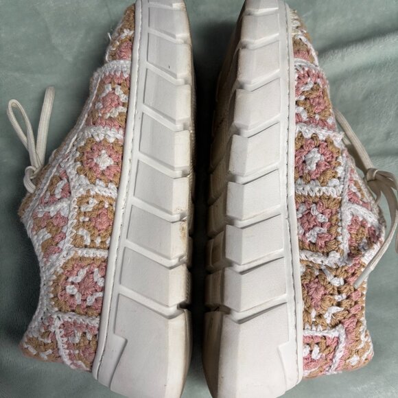 FREE PEOPLE - Catch Me If You Can - Embroidered Wedge Sneakers - size EU 39 - Picture 8 of 11